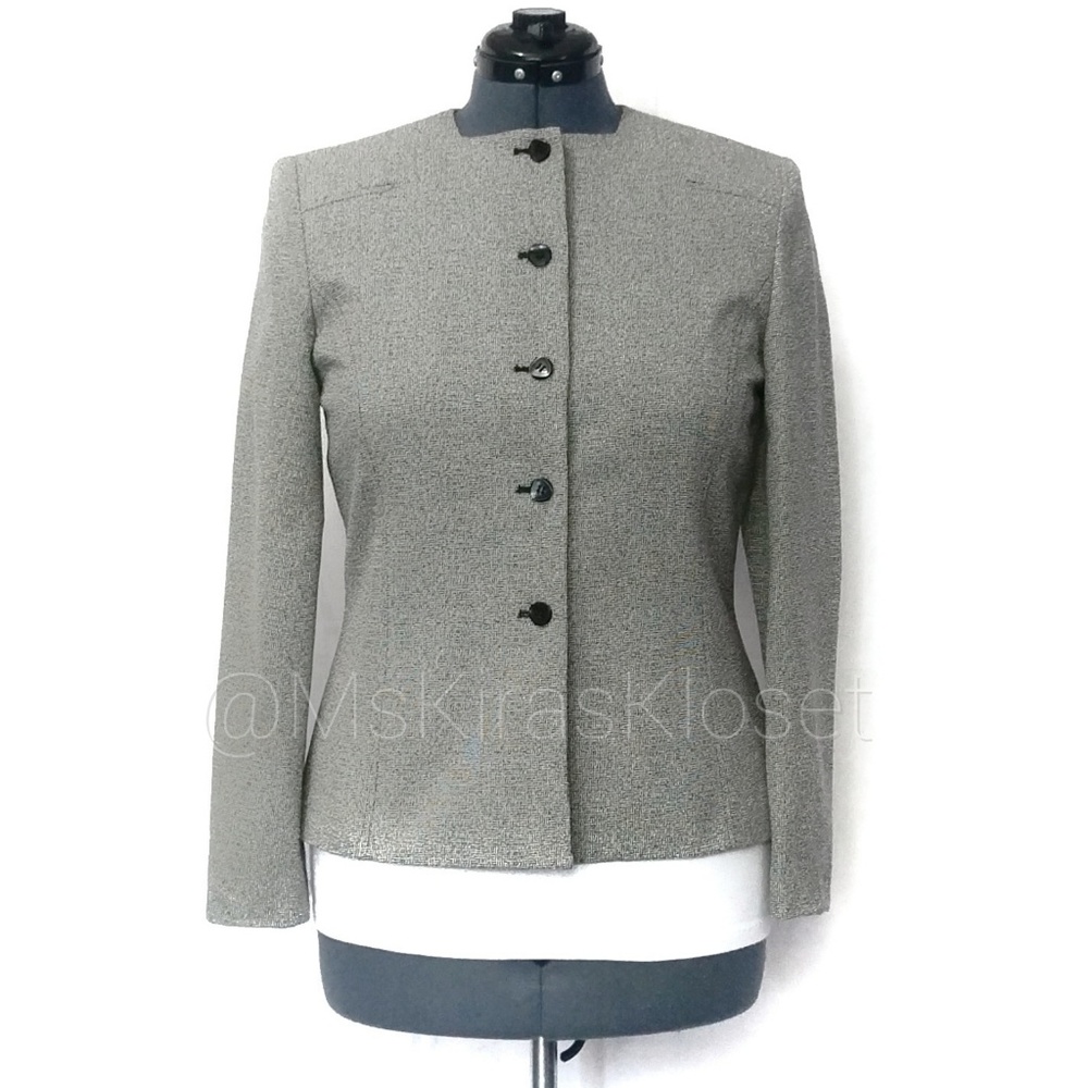 Textured Five Button Blazer Euc - image 2